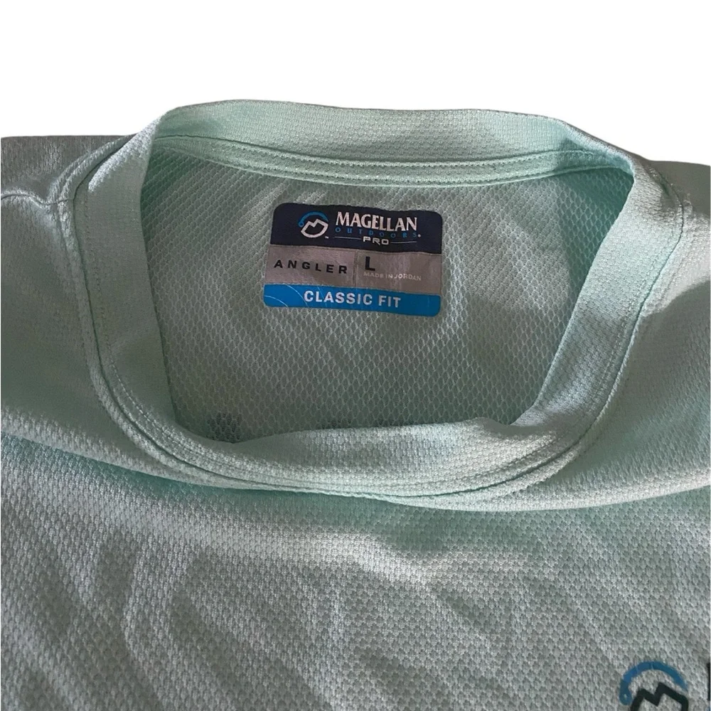 Magellan Men’s outdoors Pro Aqua Blue shirt Angler Series Long Sleeve Si… - Picture 3 of 13